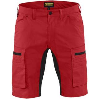 Blåkläder 1449 Service Shorts med stretch / Service Arbejdsshorts med stretch - C46 - Rød/Sort
