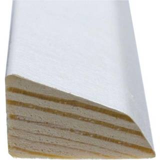Skureliste hvid 15 x 27 x 1200 mm