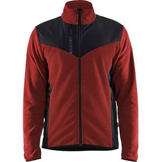 Blåkläder 5942 Strikket Jakke med Softshell / Strikket Arbejdsjakke med Softshell - 2XL - Brændt Rød/Sort