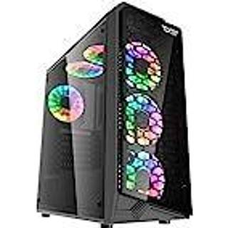 Darkflash - Mørkflash Vand Firkant 5 Computer Kabinet - Sort