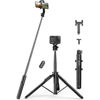 UGREEN Selfie Stick med stativ og Bluetooth fjernbetjening 1,6m - Sort
