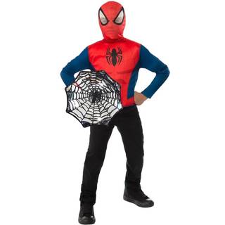 Spiderman Deluxe Udklædning Top + Skjold, 4-7 år
