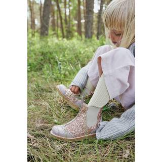 Angulus Almond Maple Glitter Støvlette Med Hulmønster - Str. 24
