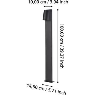 EGLO Stagnone Udendørs Stander Gu10 400Lm Ip65 H1000 Sort