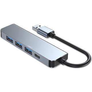 Tech-Protect V0 USB-A Hub til USB-A 3.0 / 3x USB-A 2.0 / USB-C - Grå