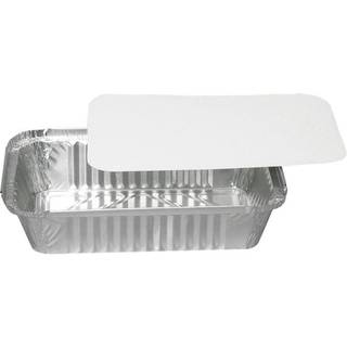 Låg til Alubakke stor, aluminium/karton