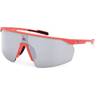 Adidas Sport Kvinde SP0075 PRFM SHIELD 67C Solbriller Plast Rød uigennemsigtig Grå Maske Normal Spejl