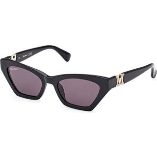 Max Mara Kvinde MM0057 EMME13 01A Solbriller Acetat Sort Røg Cat Eye Normal