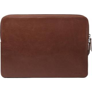 Trunk Ægte Læder Sleeve til Bærbar PC 14" (33 x 23,5 x 2 cm) - Brown