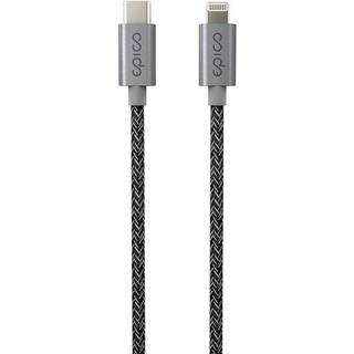 Epico Braided USB-C til Lightning Kabel PD 60W - 120cm - Grå