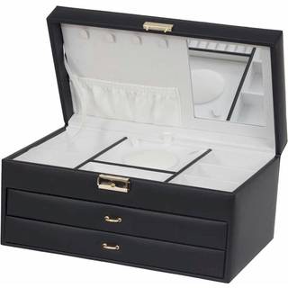 Mele & Co Black Bonded Leather Jewellery Box - P55137