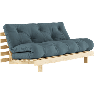 Roots 160 Sovesofa fra Karup Design i Massiv FSC Fyrretræ | Japandi - 757 Petrol Blue - Klar lak