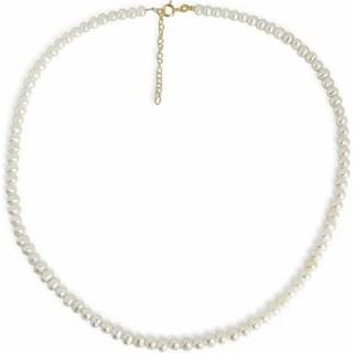 Scrouples perlehalskæde i forgyldt - perler 4-4,5 mm