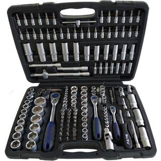 Topnøglesæt kombisæt 1/4"+3/8"+1/2". 171 dele.