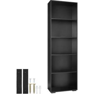 Bogreol Lexi 5 rum 60x30x190cm - sort