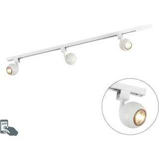 Smart moderne skinnesystem hvid 1-faset inkl. 3 Wifi GU10 - Gissi