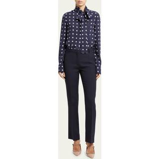 Valentino High-rise silk pants - blue - L