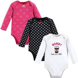 Hudson baby unisex baby bomuld lang?rmet bodysuits mommy latte 0-3 m?neder