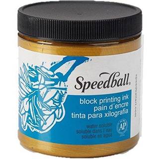 Speedball vandopl?selig blokprint bl?k 8-ounce krukke guld