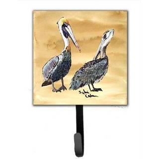 """" Caroline's Treasures 8408SH4 Bird-Pelican Leash Holder eller Key Hook Small Multicolor """"