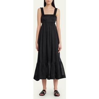 Zimmermann Ramie midi dress - black - L