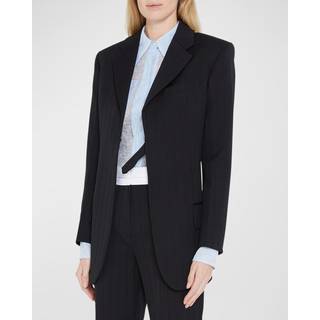 Victoria Beckham Cutout virgin wool blazer - black - XXS