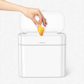 SimpleHuman Compost Caddy aftagelig og bordplade Bin 4 liter / 1,06 gallon hvid