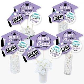 Big Dot of Happiness Dental School Grad - Dentistry and Hygienist Graduation Party Centerpiece Sticks - Table Toppers - S?t p? 15