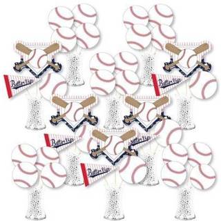Big Dot of Happiness Batter Up - Baseball - Baby Shower eller Birthday Party Centerpiece Sticks - Showstopper Bord Toppers - 35 stykker
