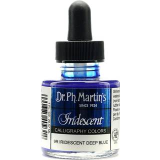 Dr. Ph. Martins kalligrafi farve (9R) blækflaske 1.0 oz iriserende dybblå