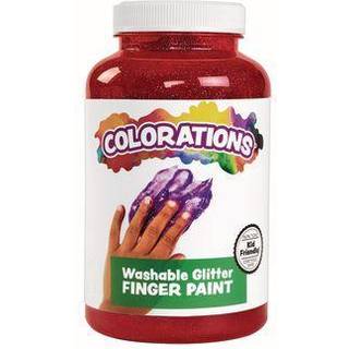 Farve r?d vaskbar glitter finger maling 16oz maling vaskbar maling finger maling b?rn maling vaskbar maling til b?rn fingermaling til sm?b?rn ikk