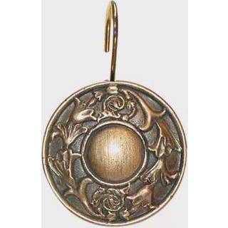 Nejlika hem mode regency keramiska harts duschdraperi krok brons