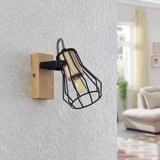 Lindby - Courtney Væglampe Black/Wood