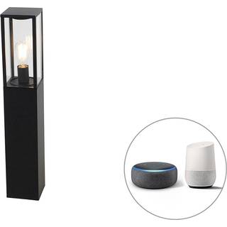 Smart udendørs gulvlampe sort 80 cm inkl. Wifi ST64 - Charlois