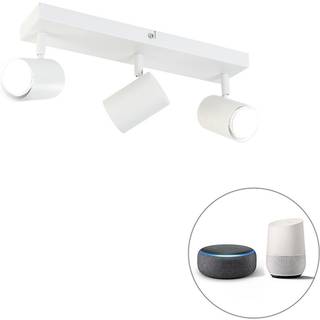 Smart loftslampe hvid rektangulær inkl. 3 Wifi GU10 - Jeana