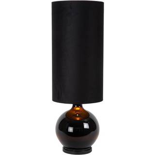 Esterad gulvlampe, sort, Ø 34 cm, højde 100 cm, glas