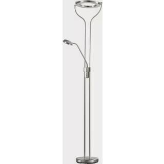 Davos LED-gulvlampe, nikkelfarvet, højde 180 cm, 2 lyskilder, CCT