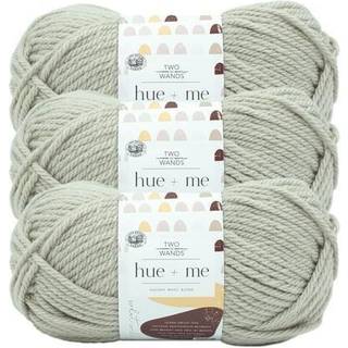 Lion Brand Hue + Me Garn til strikning Hkling og hndvrk Kraftig og tyk bld akryl- og uldgarn Whisper (3-pack)
