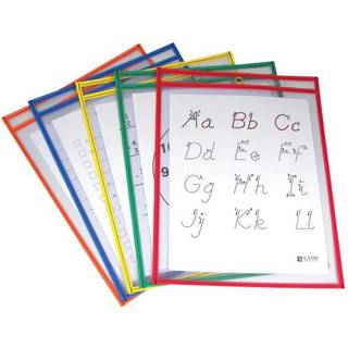CLI40620 - C -line produkter Genanvendelige t?rre sletningslommer Assorterede prim?rfarver 9 x 12 25/bx