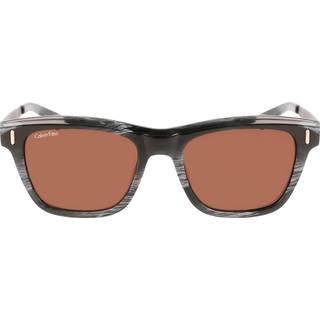 Calvin Klein Unisex CK21526S 420 Solbriller Plast Fantasi Brun Firkantet