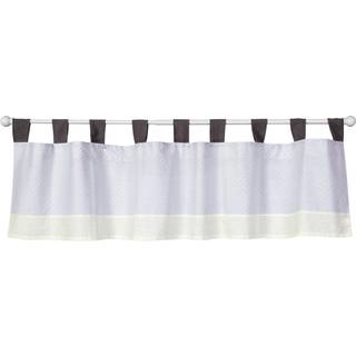 Farm Stack Window Valance - D?k slidbaner Body Dash Border Solid Tabs Tab Top Grey and Green 56 in X 15 in