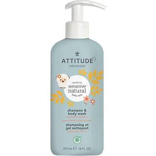 Attitude Sensitive Natural Baby Oatmeal 2-i-1 shampoo og rensegel til sensitiv hud til børn 473 ml - 473 ml