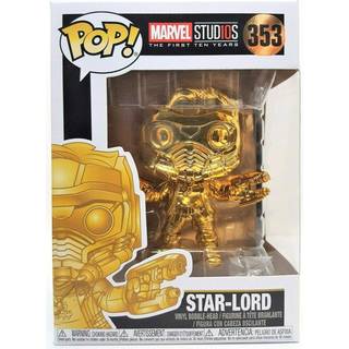 Funko Pop Movies: Guardians of the Galaxy - Gold Chrome Star -Lord Collectible Figur Multicolor