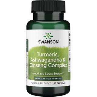 Gurkemeje, Ashwagandha & Ginseng-kompleks - 60 kapsler