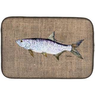 """" Carolines skatte fiske-tarpon skål tørringsmåt 14 x 21 flerfarvet """"