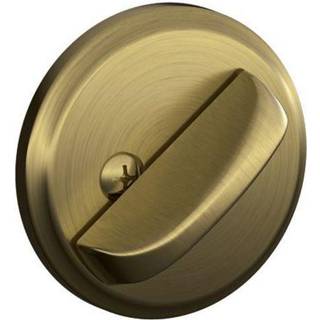 Schlage B81609 Standard Trim Non-Keyed Oneids Deadbolt Högsta bostadssäkerhet Singel Thumbturn Antik mässing