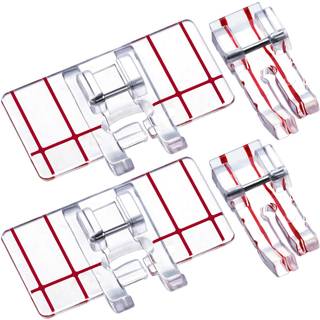 PAGOW 4PCS 14 (kvart tomme) Symaskine Presser Foot Brother Sewing Machine Tilbeh?r Fit til Singer Babylock Husholdning Lav Shank Symaskine (2 Sty