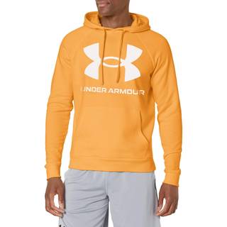 Under Armour Rival Fleece Big Logo Hoodie - Orange/White - Medium