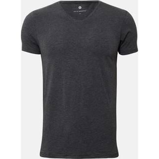 Grå kvalitets bambus t-shirt med v-hals til herre fra JBS of Denmark, S
