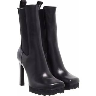 OFF WHITE WOMENS CALF SPONGE BOOT Size: 39, colour: BLACK